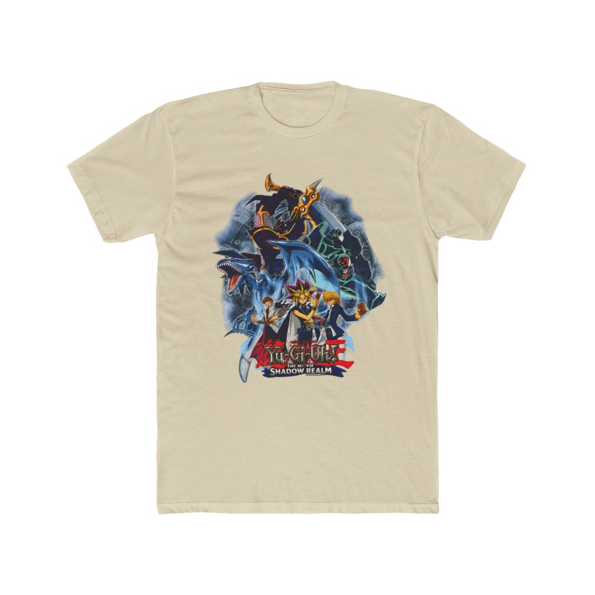 VINTAGE Yu-Gi-Oh! Kids Large T Shirt Blue Egyptian God Cards 90s Shadow Realm
